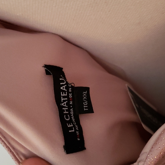 NWT Le Chateau XXL rose gold sparkly  floor-length evening gown NEW with tags - Picture 7 of 11